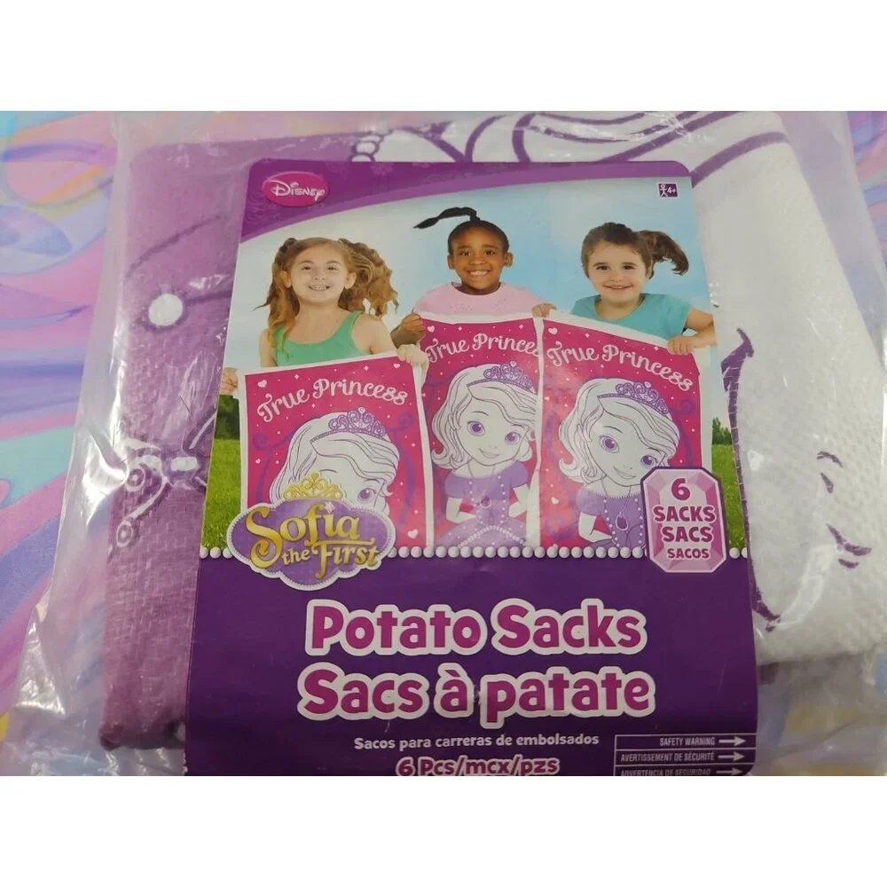Sofia the First Disney Princess Kids Birthday Party Favor Potato Sacks New